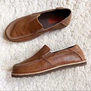 Brewshoes: The Dude Brown Leather Classic Slip On Shoes Size 7